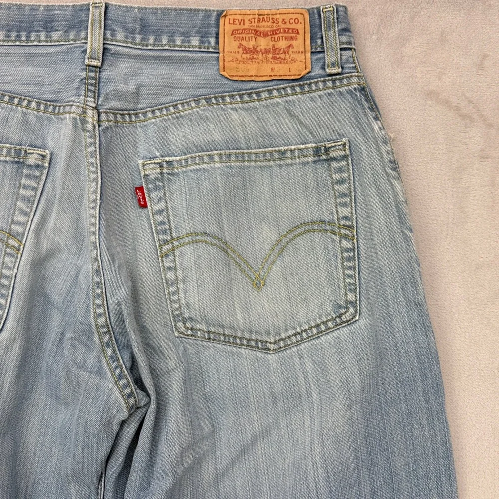 VTG Levi's 569 Loose Straight Jeans Mens 34x32 Light Wash Blue Baggy Denim Y2K